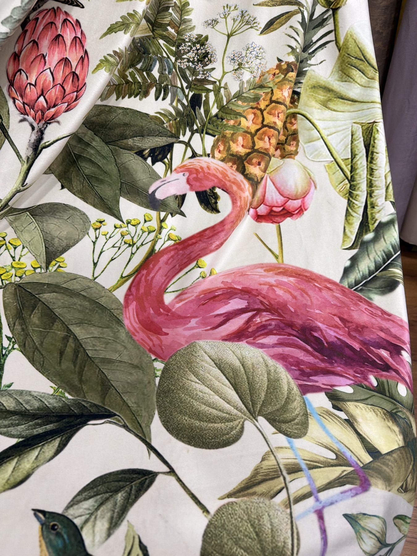 Draperie catifea flamingo