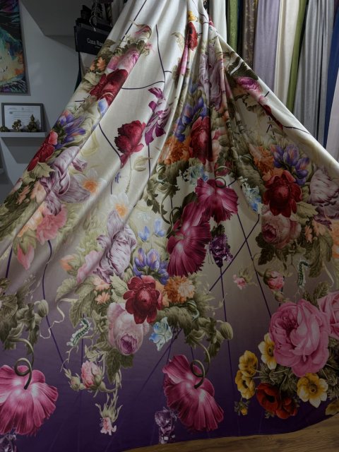 Draperii catifea print